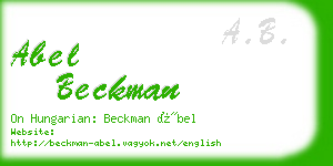 abel beckman business card